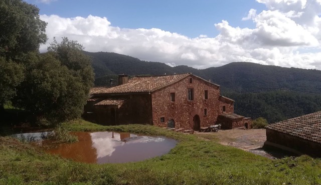 Traditional farmhouse 14th century in the natural park of Montseny