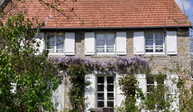 Traditional Normandy Stone made country house at seaside