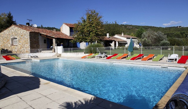 Traditional Provencal farmhouse with a pool