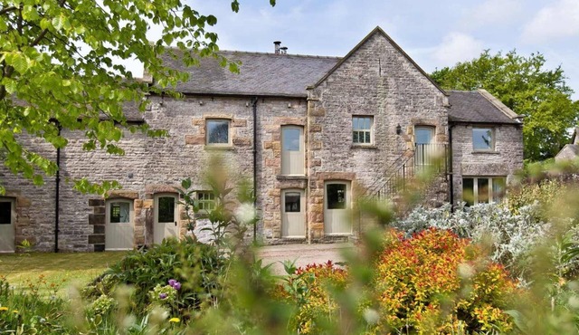 Traditional stone barn in the pretty village of Wetton, close the Manifold Valley.