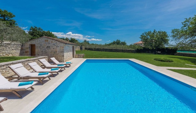Traditional stone house for 10 people, large garden and pool, Sveti Lovrec