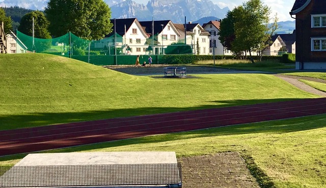 Traditionelle Appenzeller Wohnung mit Garten und Spielplatz