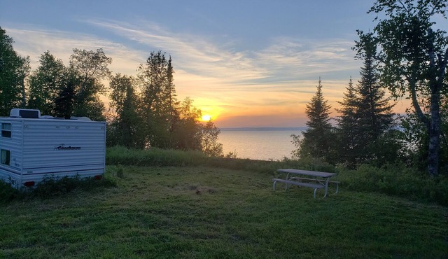 Trailer on the South Shore of Lake Superior