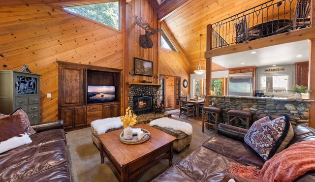 Trailside Tahoe Cabin Near Kings Beach | Sleeps 10 | 2 Cal King Bedrooms