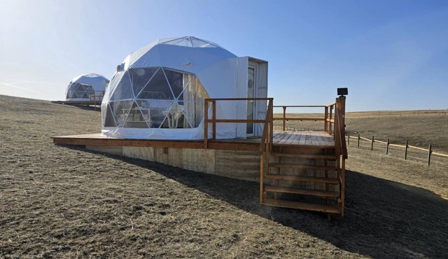 Tranquil Dome on the Calm Prairies of Alberta, Canada, near Medicine Hat and Redcliff