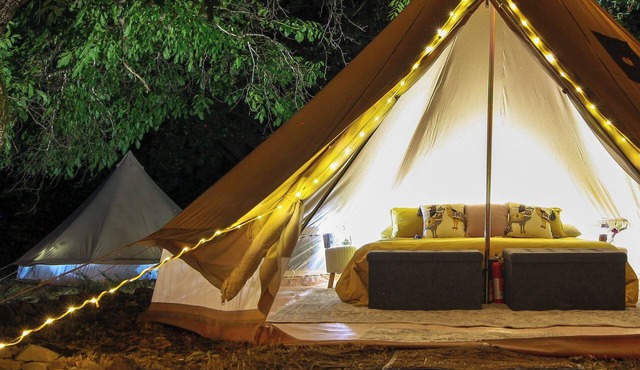 Tranquil Mountain Glamp: Swimming, Organic Meals, Hike Trails + Kayaking