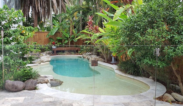 Tranquil Noosa oasis with magnesium pool, putting green and waterways kayaking.