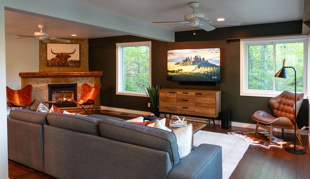 Tranquil Oasis in Trent Lakes w/Private Ponds, Fire Pit, Game Room & Hot Tub
