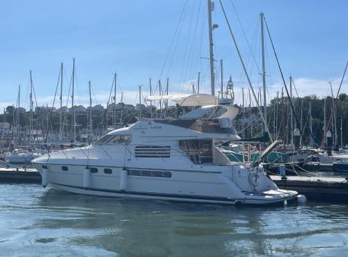 Tranquility Yachts -a 52ft Motor Yacht with waterfront views over Plymouth.