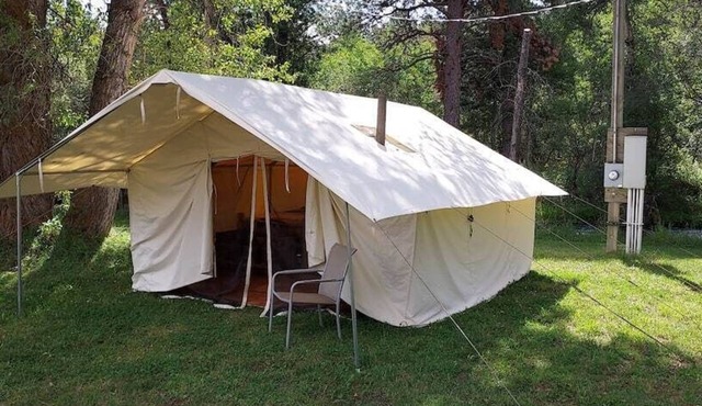 Trapper Wall Tent, Trapper Wall Tent by the Stream