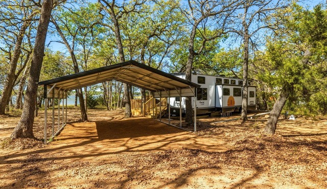 Travel Trailer at the Water w Easy Access, Hot Tub, Grill, 2-Tier Deck