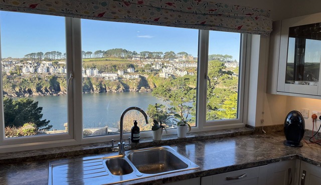 Trebarfoote, sea and river views across to Fowey