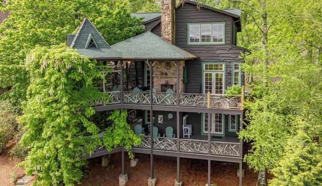 Tree top is a 5-star mountain home with majestic views and easy lake access!