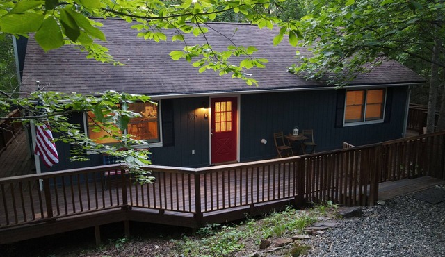 Treetops Cottage, wrap around deck, Wi-Fi, pet friendly, close to Lake Lure.