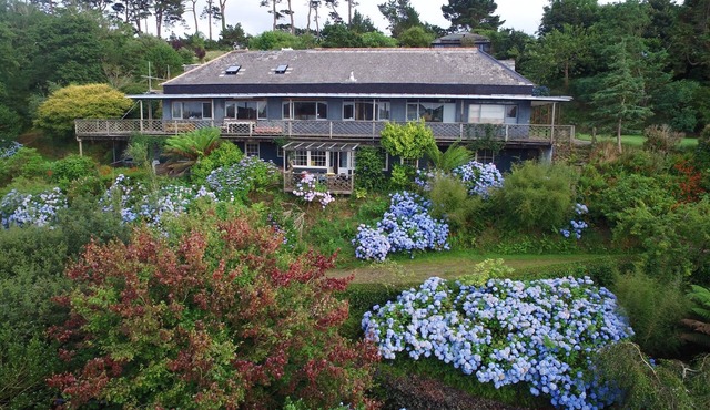 Tremerlin. Unique and Magnificently Situated 8 acre Waterside Artists' Retreat