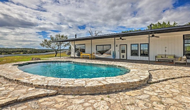 Trendy Fredericksburg Pad w/Pool & Valley Views!