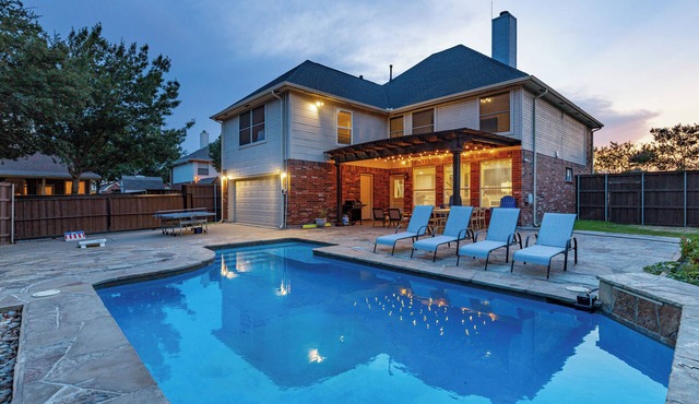 Trendy Home with Heated Pool and Game Room