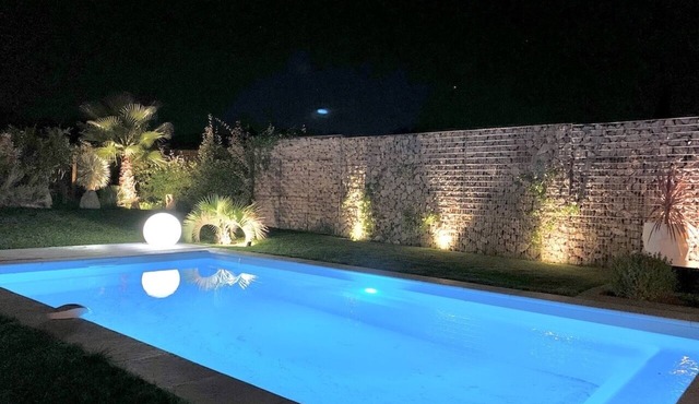 Trendy villa with summer pool