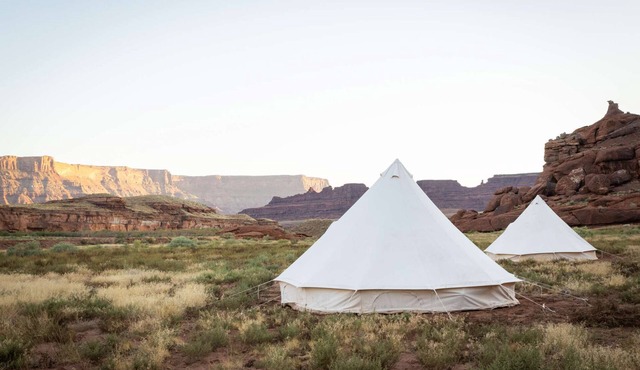 Triple Tent with Shared Bathroom - Nestled among the Abajo Mountains.
