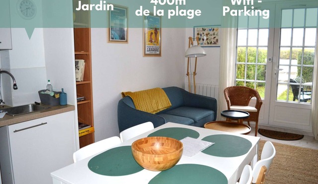 Triplex with garden - wifi - 400m from the beach