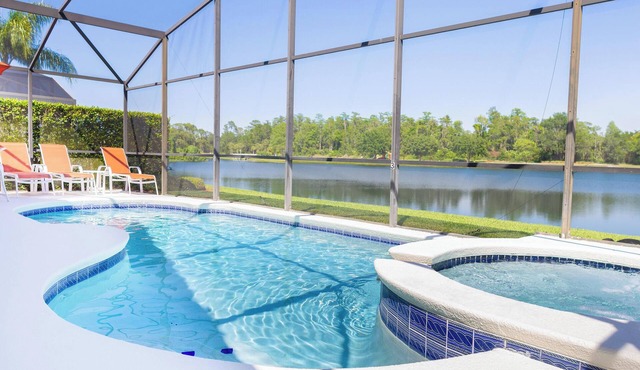 Tropical Boho Lakefront Villa | Private Pool & Spa | Game Room | Near Disney