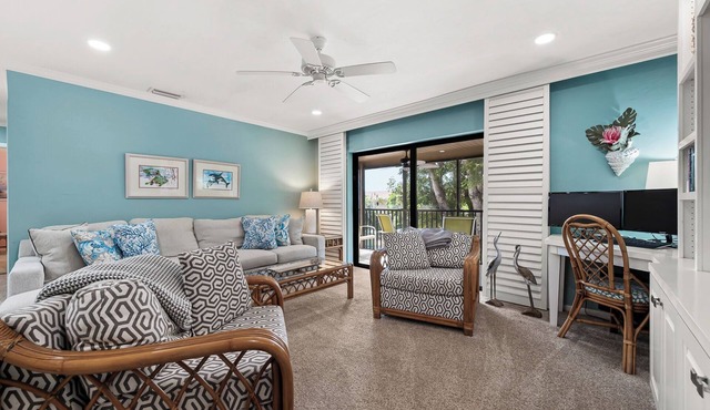 Tropical Garden View 2 bed, 2 bath at Sanibel Moorings #312