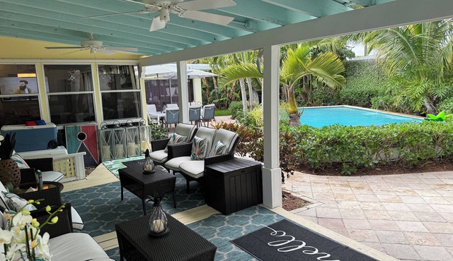 Tropical Paradise Home Steps to Beach Heated Pool Game Rm Singer Island Retreat!