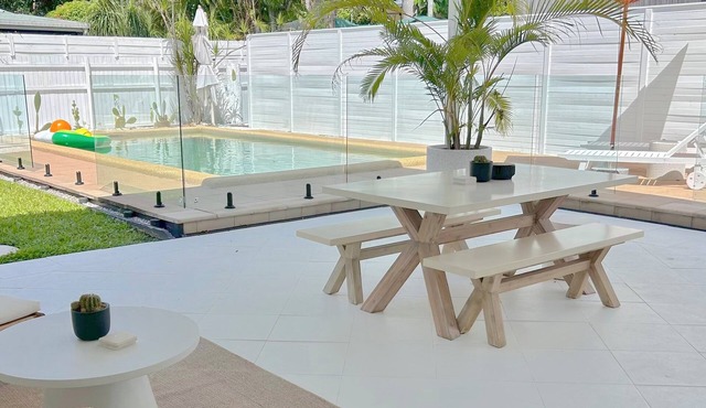 Tropical Retreat with Private Pool – Walk to Beach