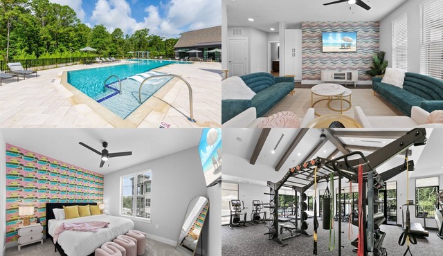 Tropics Getaway: Dual 2BR/2BA Units w./Pool & Gym