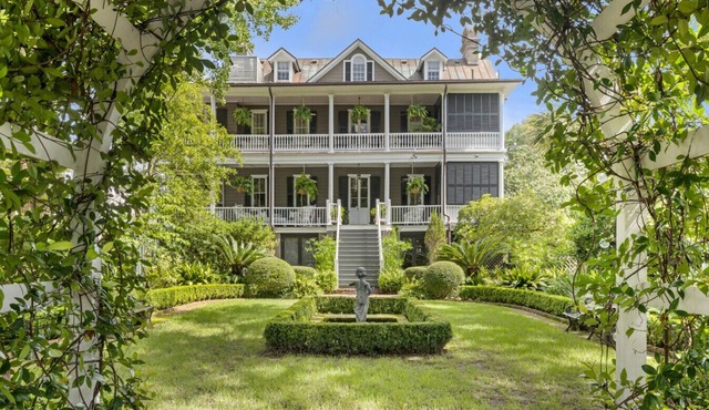 True Southern Historic Charm by the Battery with Enchanting Charleston Gardens