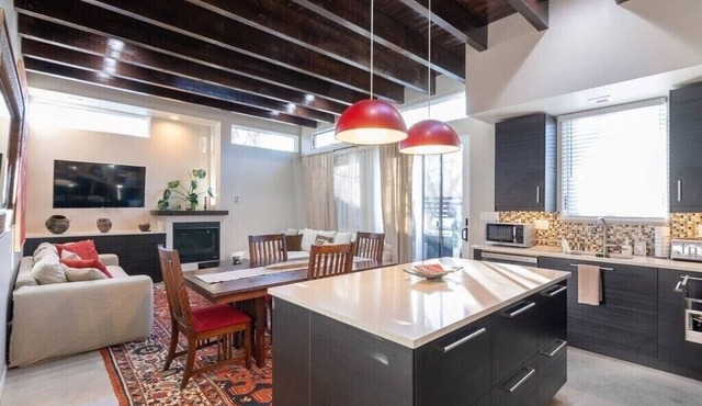 Truly unique art-filled home w/garden close to the Plaza.