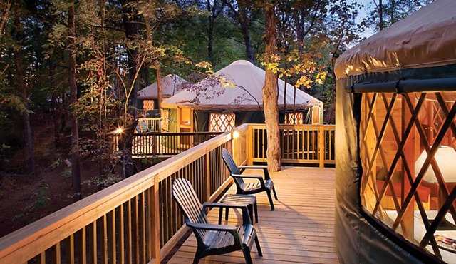Try glamping in a yurk in Shenandoah Valley, VA