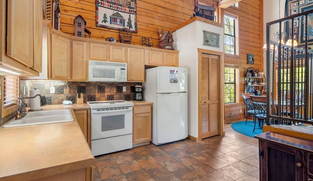 Tucked-Away but Close to Everything! Walk-in Cedar Log Cabin