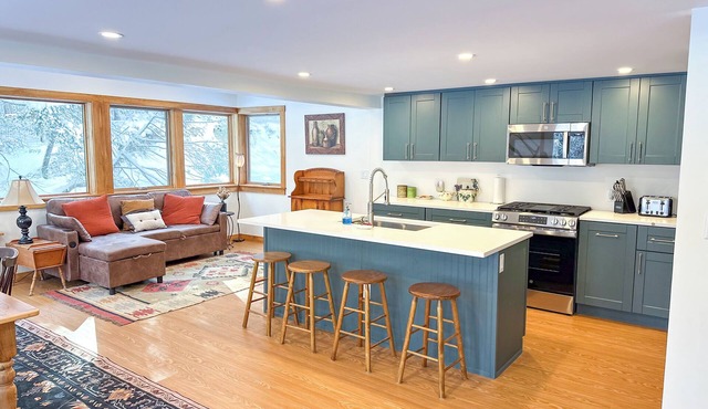 Tucked away on nearly two private acres and surrounded by peaceful woodland, this cozy yet modern 3 bedroom, 2 bathroom, home offers the perfect blend of seclusion and easy access to Vermont’s best outdoor adventures—year-round.