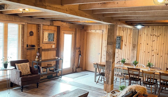 Tucked beneath our historic 1895 German bank barn, is the Bunkhouse!