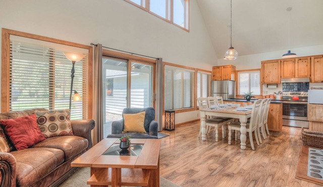 Tucked beneath the towering pines on the peaceful North end of Sunriver