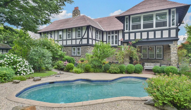 Tudor Mansion With Outdoor Oasis and Swimming Pool