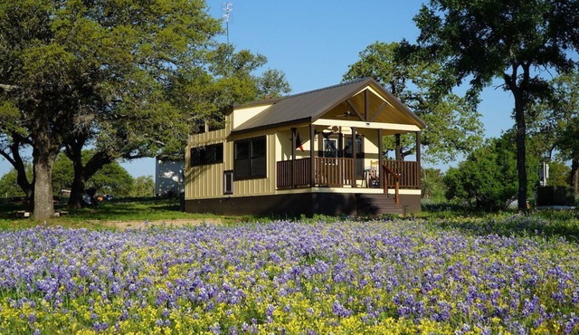 Tumbleweed tiny home on a gorgeous private lake in the Texas Hill Country