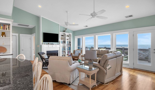 Turtle Watch Too: Spacious Oceanfront Home with Elevator, Accessible Bathroom