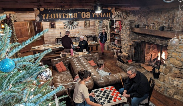 Tuscan Villa: Sauna ColdPlunge BrideSalon Fireplace Firepit DahlonegaWine