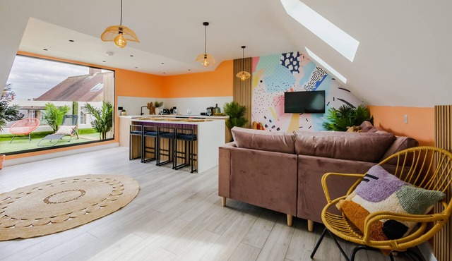 Two Bed Duplex Apartment with roof terrace- Ibiza Inspired Stylish Living