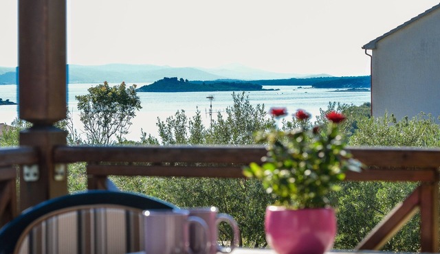 Two bedroom apartment with terrace and sea view Drage, Biograd (A-5904-e)