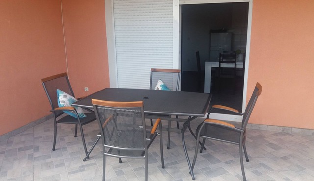 Two bedroom apartment with terrace and sea view Maslenica (Novigrad) (A-6573-b)