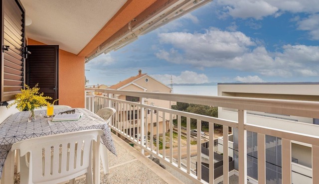 Two bedroom apartment with balcony and sea view Kožino, Zadar (A-5749-b)