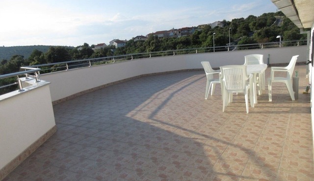 Two bedroom apartment with terrace and sea view Cove Oštrička luka, Rogoznica (A-11451-d)