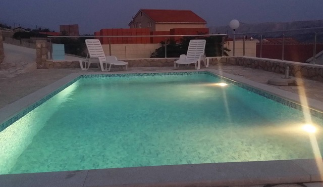 Two bedroom apartment with balcony and sea view Zubovići, Pag (A-9365-c)