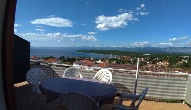 Two bedroom apartment with terrace and sea view Njivice, Krk (A-15904-b)