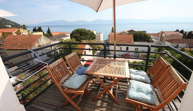 Two bedroom apartment with balcony and sea view Gradac, Makarska (A-6661-b)