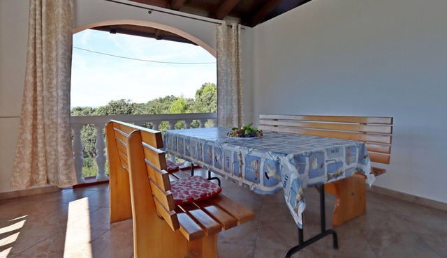 Two bedroom apartment with terrace and sea view Lopar, Rab (A-18005-b)
