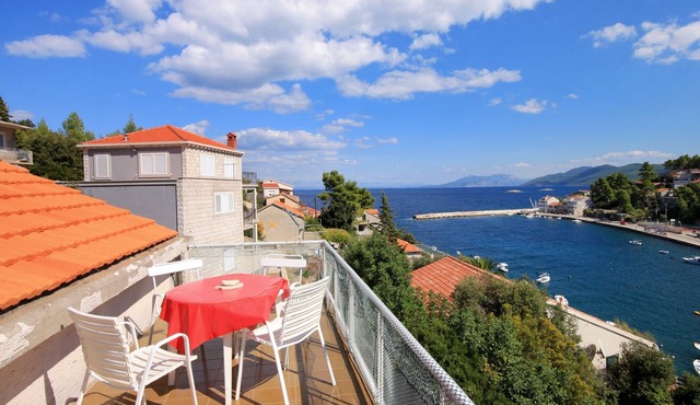 Two bedroom apartment with terrace and sea view Prigradica, Korčula (A-193-b)